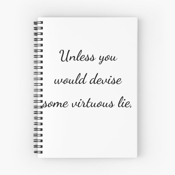 Item preview, “Unless you would devise some virtuous lie,” - handwriting black designed and sold by ariksworld.