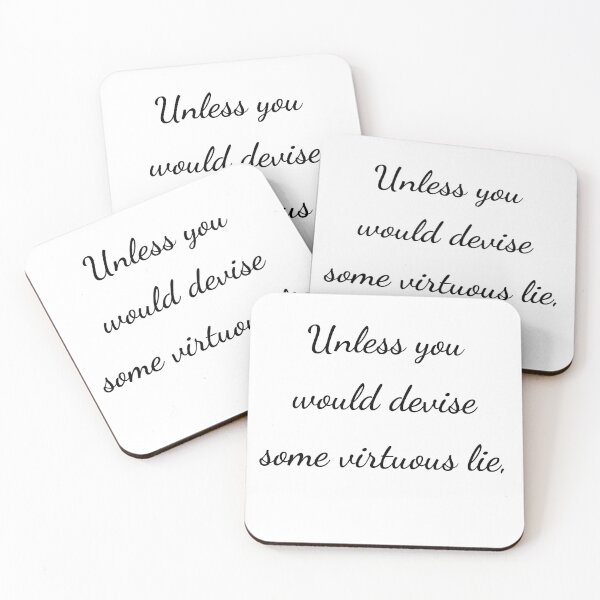 Item preview, “Unless you would devise some virtuous lie,” - handwriting black designed and sold by ariksworld.