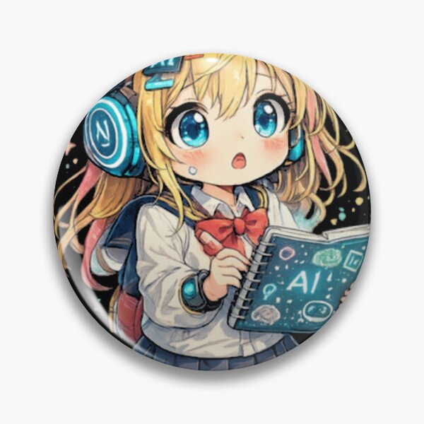 Item preview, Future Ai Anime Girl Aesthetic Kawaii Tech Student designed and sold by Frankie Design Store.