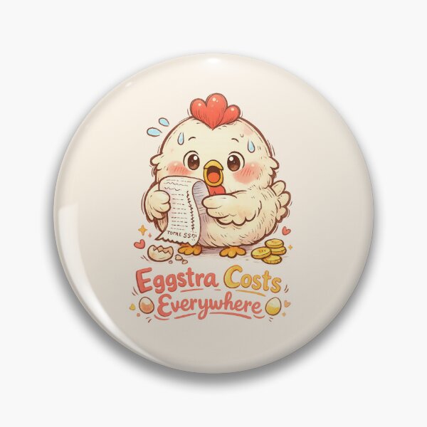 Item preview, Cute Eggstra Costs Everywhere Meme | Kawaii Chicken Receiipt Shock designed and sold by Moons Studio.