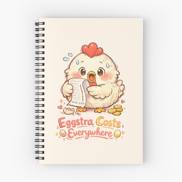 Item preview, Cute Eggstra Costs Everywhere Meme | Kawaii Chicken Receiipt Shock designed and sold by Moons Studio.