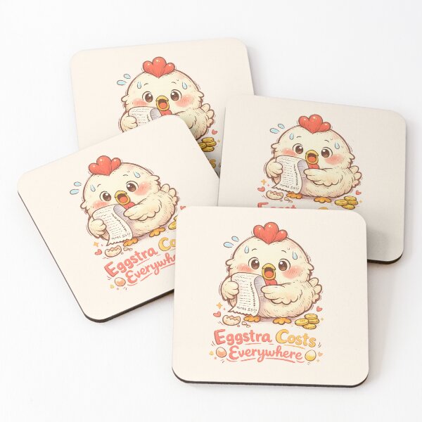 Item preview, Cute Eggstra Costs Everywhere Meme | Kawaii Chicken Receiipt Shock designed and sold by Moons Studio.