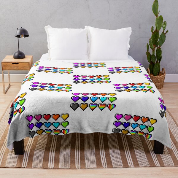 Item preview, Rainbow Pixel Hearts Lgtbq designed and sold by KatsCrosses.