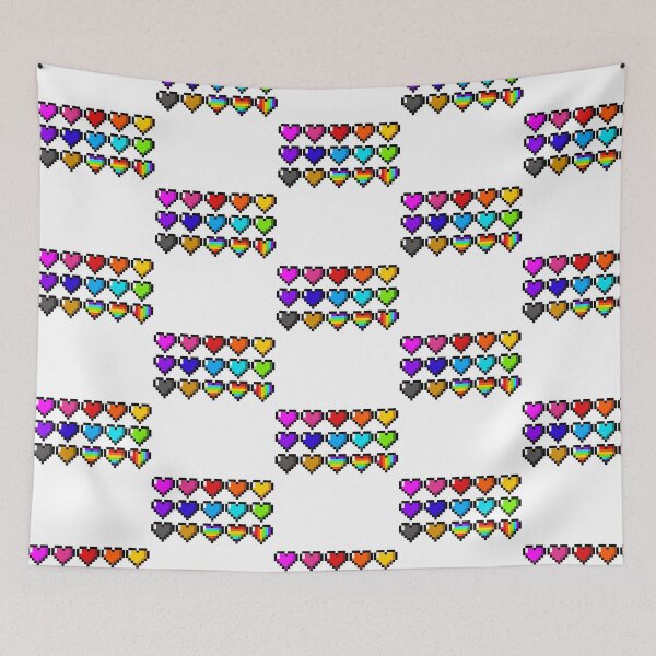 Item preview, Rainbow Pixel Hearts Lgtbq designed and sold by KatsCrosses.