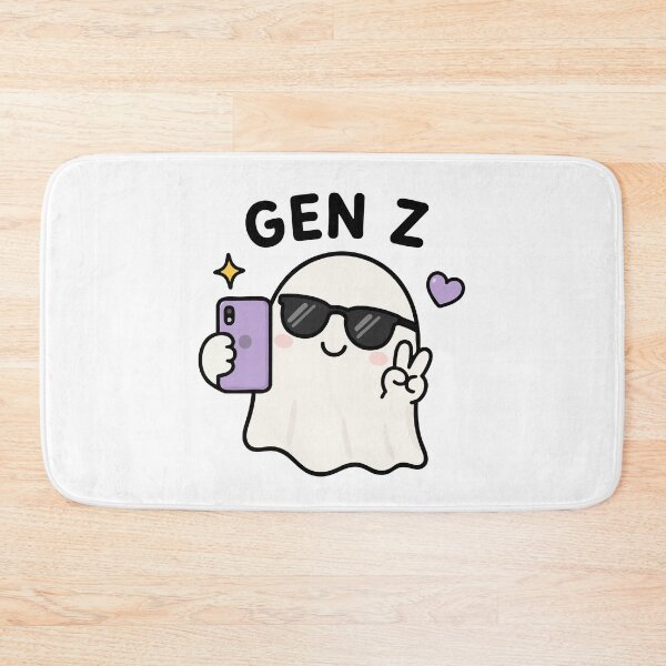 Item preview, Gen Z Kawaii Ghost Selfie Cool Sunglasses Spooky Cute designed and sold by VectorForge Studio.