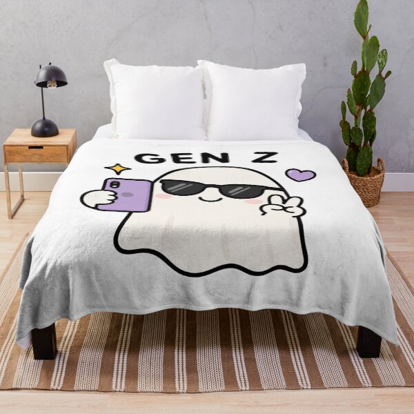 Item preview, Gen Z Kawaii Ghost Selfie Cool Sunglasses Spooky Cute designed and sold by VectorForge Studio.