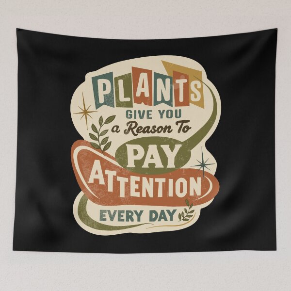 Item preview, plants give you a reason retro botanical designed and sold by DeniseArinLee23.