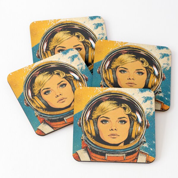 Item preview, Retro Female Astronaut Space Poster designed and sold by NordenPosters.