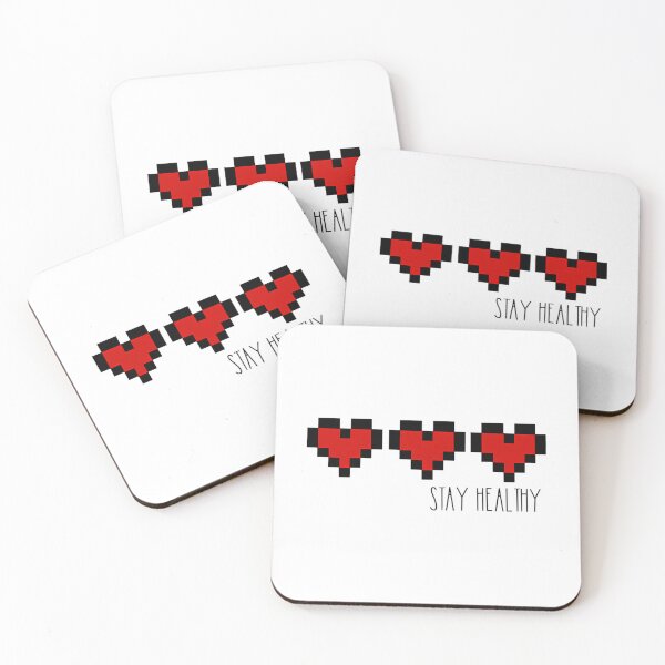 Item preview, Stay Healthy - Hearts designed and sold by KatsCrosses.