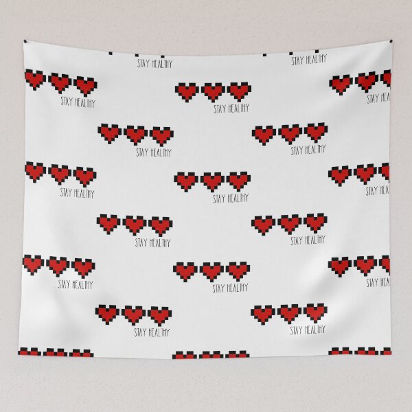 Item preview, Stay Healthy - Hearts designed and sold by KatsCrosses.