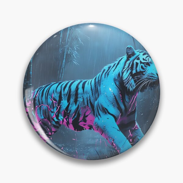 Artikelvorschau, Neon Jungle Cyber-Tiger entworfen und verkauft von ONYX Pixee.