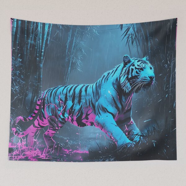 Item preview, Neon Jungle Cyber-Tiger designed and sold by ONYX Pixee.