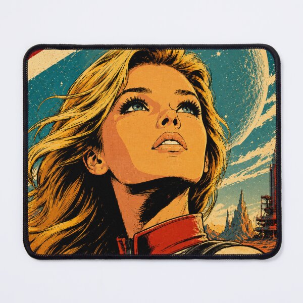 Item preview, Retro Female Space Explorer Poster designed and sold by NordenPosters.