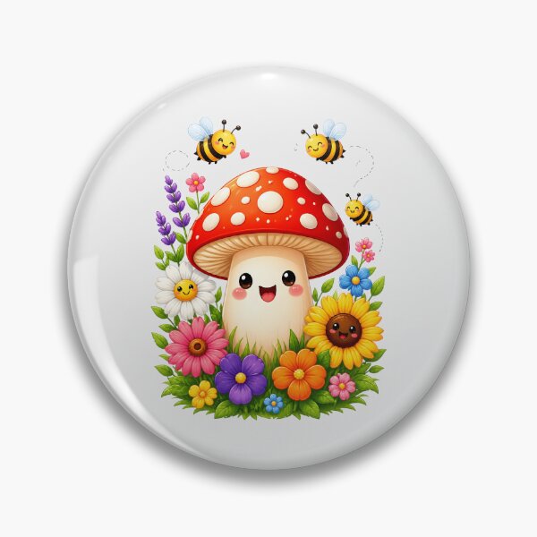 Item preview, Cute Mushroom Garden Bee designed and sold by naragon4289.