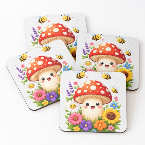 Item preview, Cute Mushroom Garden Bee designed and sold by naragon4289.
