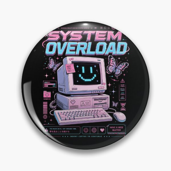 Item preview, System Overload Retro Glitch Computer Desktop Aesthetic designed and sold by Bhinfy.