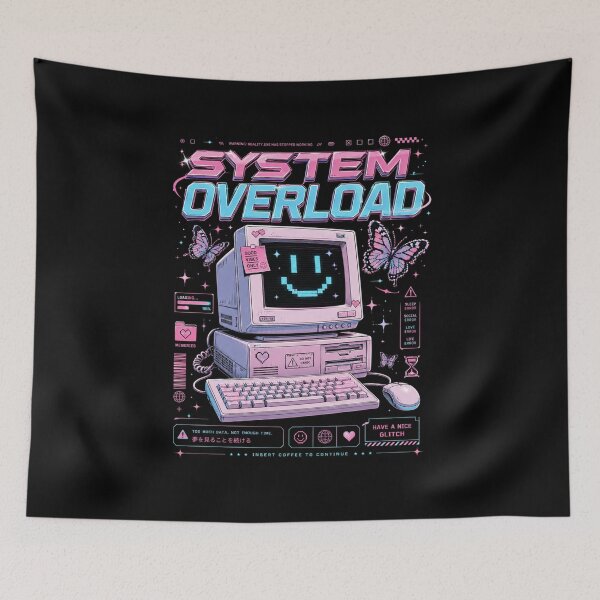 Item preview, System Overload Retro Glitch Computer Desktop Aesthetic designed and sold by Bhinfy.