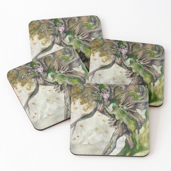 Item preview, Forest Dryad Tree Fairy – Enchanted Woodland Halloween Fantasy Art designed and sold by SaskiaFranken.