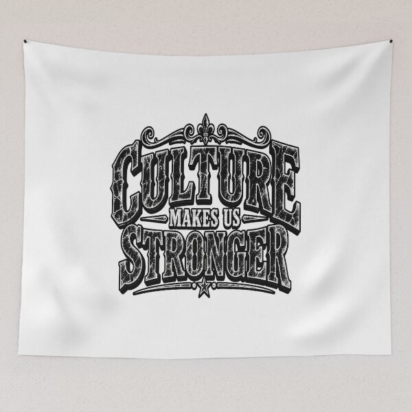 Item preview, Vintage style and distressed look featuring the phrase Culture Makes Us Stronger designed and sold by Thegoldenline.