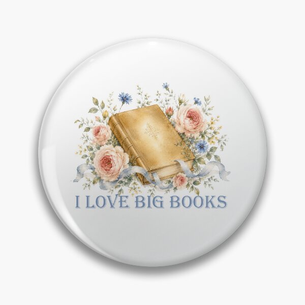 Item preview, I love big books Floral watercolor Book lover designed and sold by Anne Londez Studio.