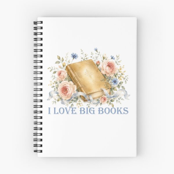 Item preview, I love big books Floral watercolor Book lover designed and sold by Anne Londez Studio.