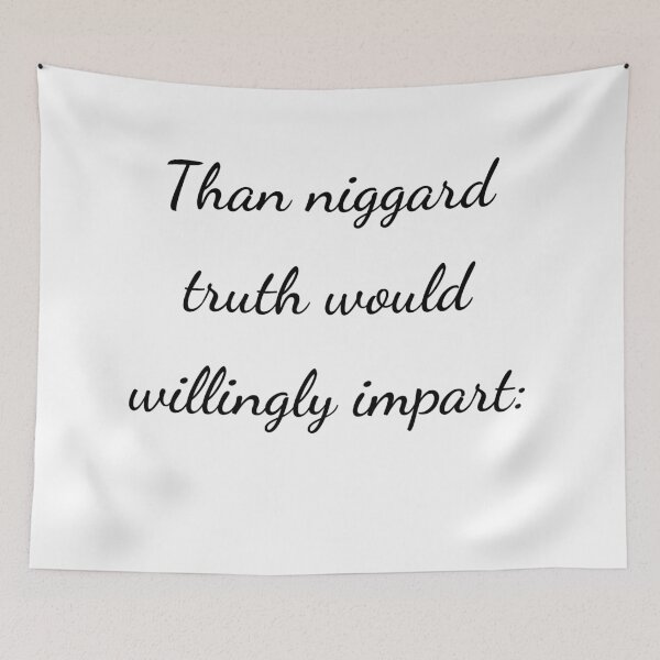 Item preview, “Than niggard truth would willingly impart:” - handwriting black designed and sold by ariksworld.