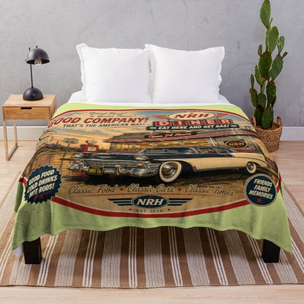 Item preview, Good Company Diner Retro 50s Classic Car American Diner Art designed and sold by Normandy Road Heritage™ - Vintage Garage Art.