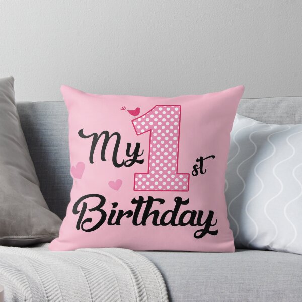 Item preview, Baby girl first birthday - one year old party designed and sold by WildArtIT.
