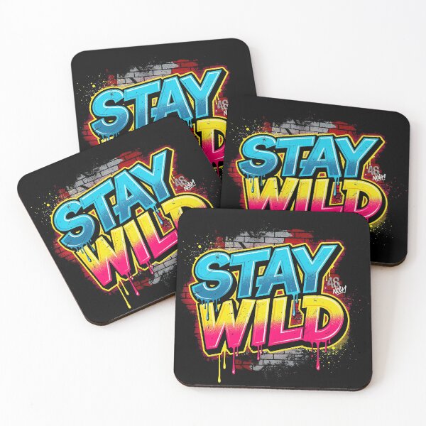 Item preview, Vibrant Stay Wild Graffiti Urban Artwork designed and sold by The Shirt Shoppee .