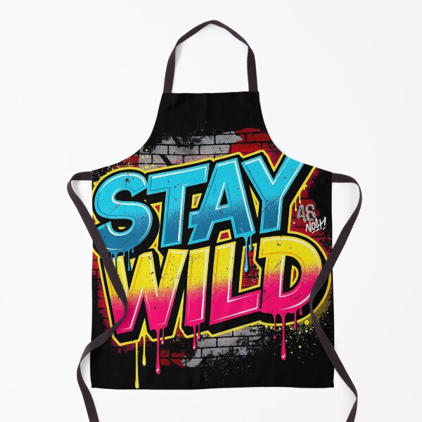 Item preview, Vibrant Stay Wild Graffiti Urban Artwork designed and sold by The Shirt Shoppee .
