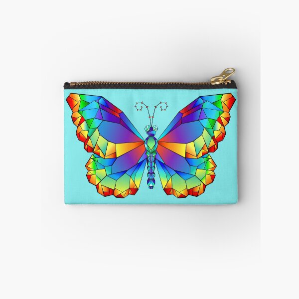 Item preview, Geometric Rainbow Butterfly Stained Glass Low Poly Art designed and sold by SolutionsArt.