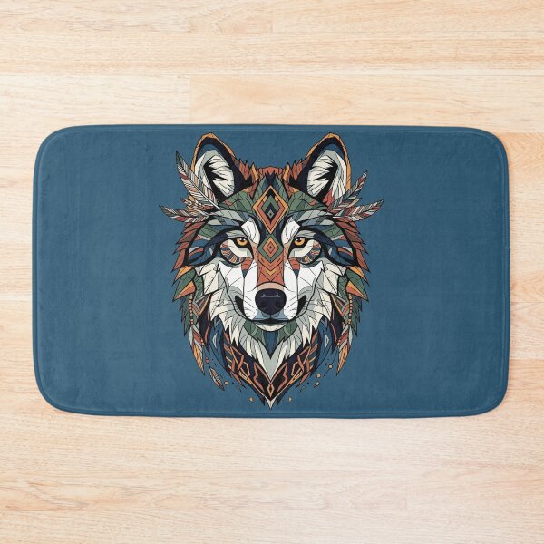 Item preview, Geometric boho wolf - howling designed and sold by WildArtIT.