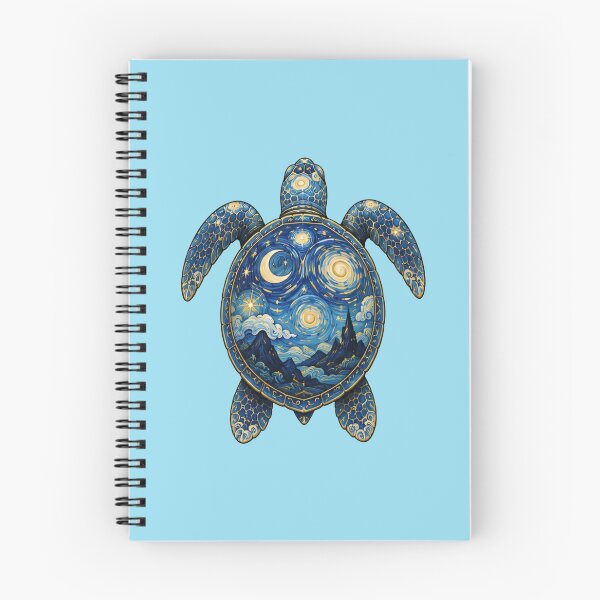 Item preview, Golden Moon Sea Turtle | Ocean Starlight Art Collection designed and sold by Zaru Art Studio.