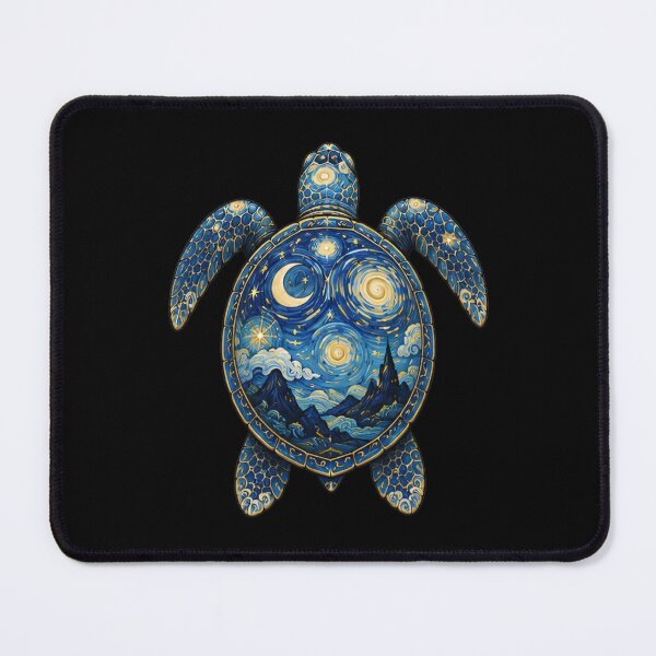 Item preview, Golden Moon Sea Turtle | Ocean Starlight Art Collection designed and sold by Zaru Art Studio.