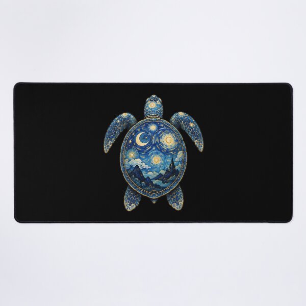 Item preview, Golden Moon Sea Turtle | Ocean Starlight Art Collection designed and sold by Zaru Art Studio.