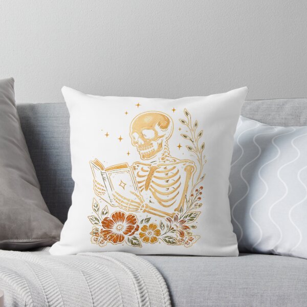 Item preview, Skeleton Reading Halloween Moon Book Butterfly Floral Women designed and sold by AshtonNielse.