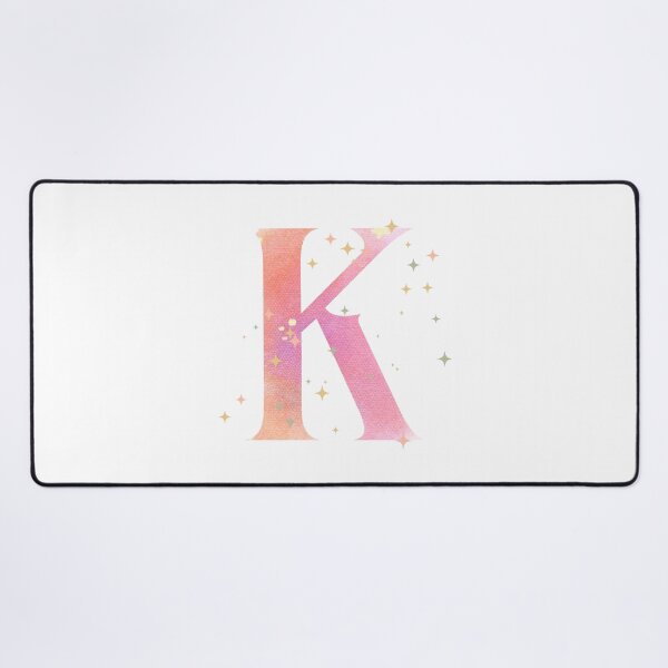 Artikelvorschau, Buchstabe K Monogramm rosa Aquarell entworfen und verkauft von iRenza.