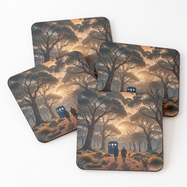 Item preview, Doctor Who and the Tardis visit the Australian Bush designed and sold by Creepy Princess Creations.
