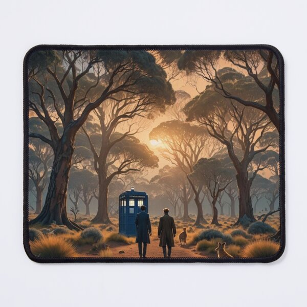 Item preview, Doctor Who and the Tardis visit the Australian Bush designed and sold by Creepy Princess Creations.