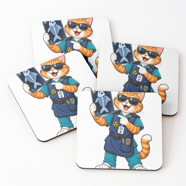 Item preview, Radiologic Technologist Cat Funny X-Ray Tech Scrubs designed and sold by Uniqueauraaprints.