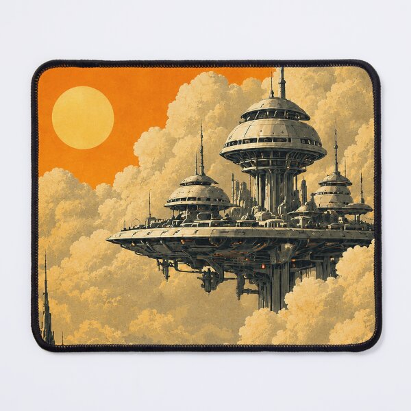 Item preview, Venus Cloud City Retro Space Poster designed and sold by NordenPosters.
