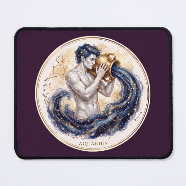 Item preview, Aquarius Water Bearer Celestial Zodiac Art PNG designed and sold by MythicMood.