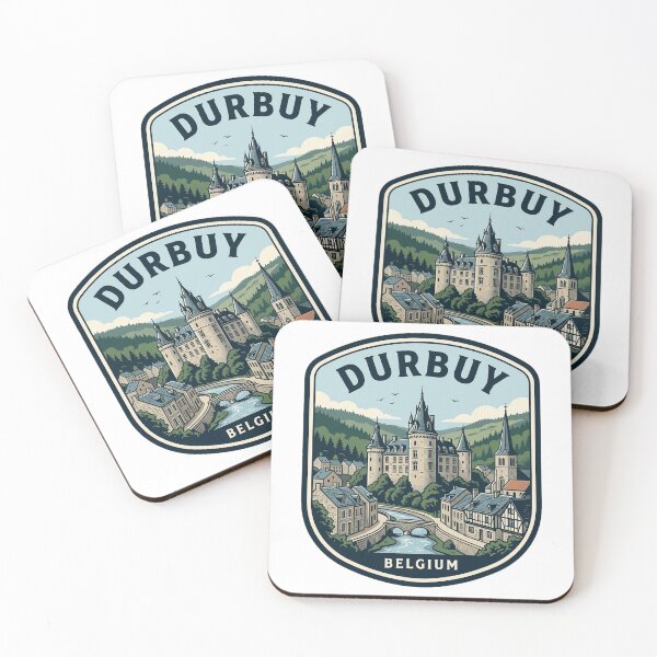 Item preview, Durbuy Belgium Medieval Castle River Travel Badge designed and sold by k3rstman1.
