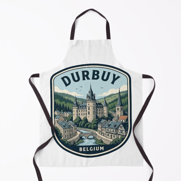 Item preview, Durbuy Belgium Medieval Castle River Travel Badge designed and sold by k3rstman1.