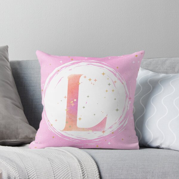 Item preview, Letter L Monogram pink watercolor designed and sold by iRenza.