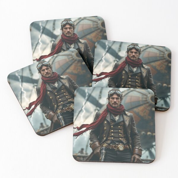 Item preview, The Sky Captain – Steampunk Portrait designed and sold by Bibi Design.