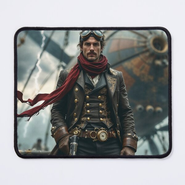 Item preview, The Sky Captain – Steampunk Portrait designed and sold by Bibi Design.