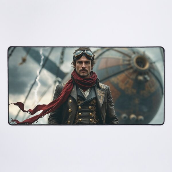 Item preview, The Sky Captain – Steampunk Portrait designed and sold by Bibi Design.