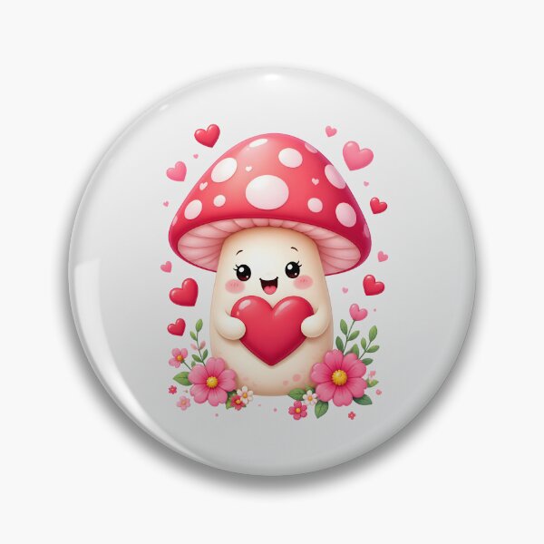 Item preview, Cute Mushroom Love Heart designed and sold by naragon4289.