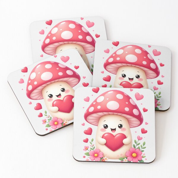 Item preview, Cute Mushroom Love Heart designed and sold by naragon4289.